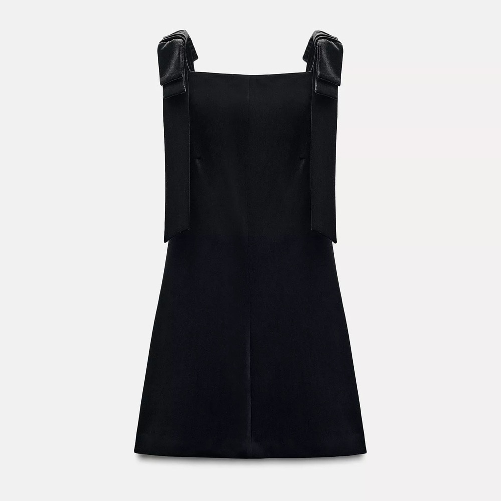 Zara Black Dress with Bow Details